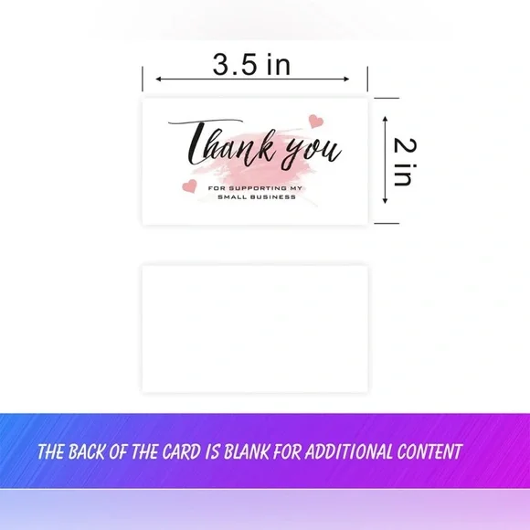 New 50 piece Thank You Cards/Choose 1 Design - Picture 2 of 3